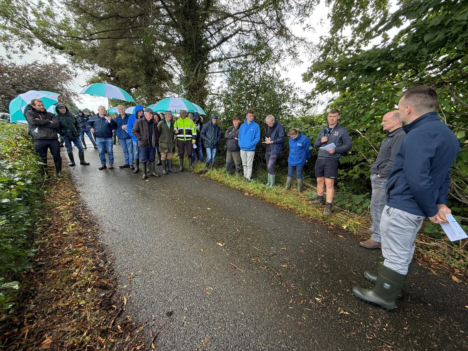Attendees at the recent GrassCheck farm walk at Cappagh Farm near Omagh
